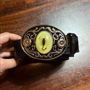 Black Belt with Scorpion Buckle